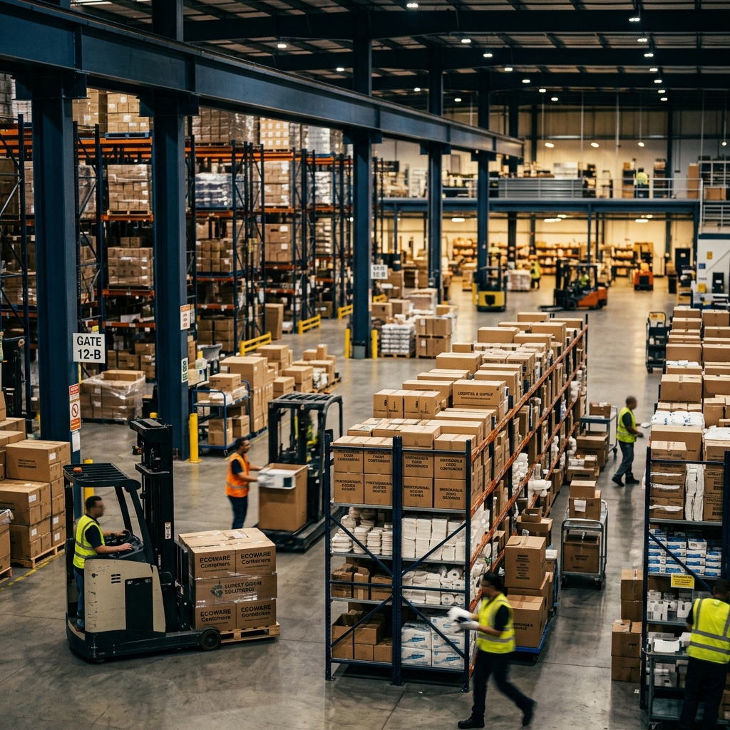 Disposable supplies and household goods distribution